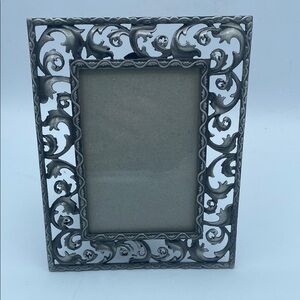 Russ ornate pewter 3x5” table shelf picture photo frame